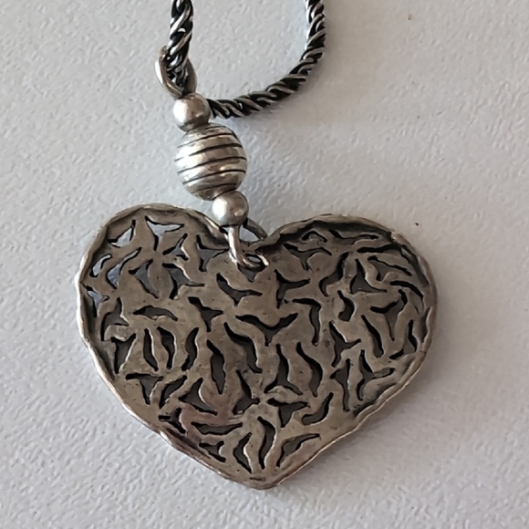 Silver Heart Pendant Necklace - Picture 5 of 5